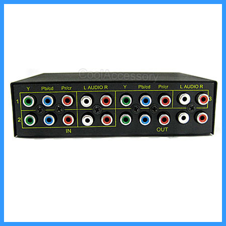 3 Port Component Audio Video Selector Switcher Splitter